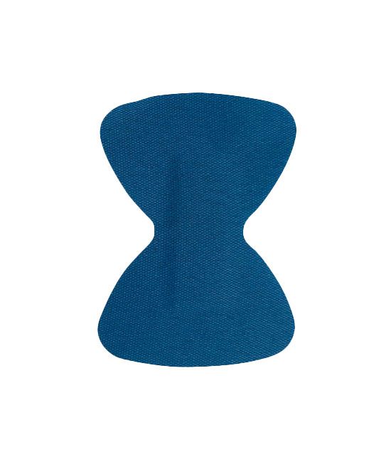 Lot de 50 papillons détectables en support tissé coton bleu.