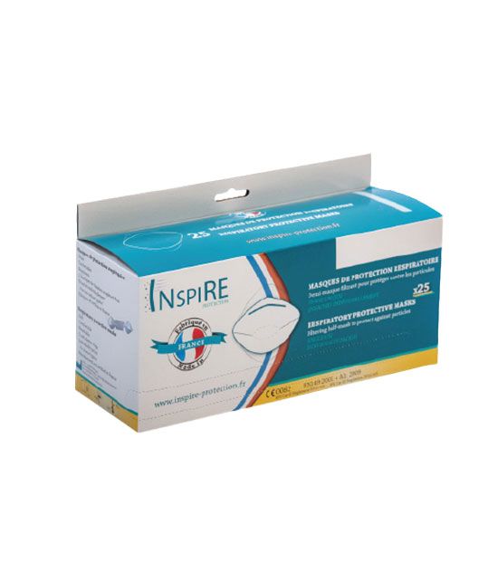 Une boîte de masque FFP2 en bec de canard