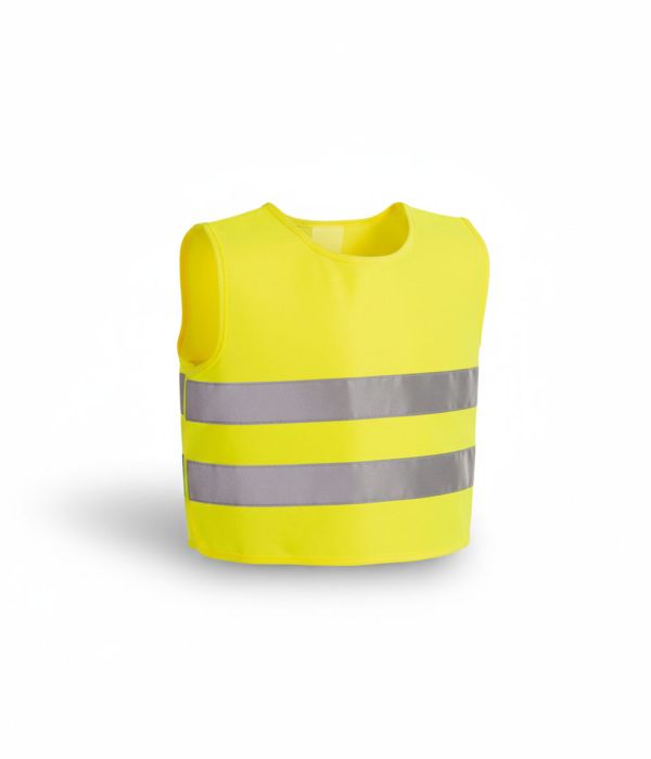 Gilet de sécurité jaune fluo enfant pour haute visibilité