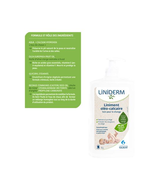 Soin nettoyant pour bébé liniment en flacon avec pompe