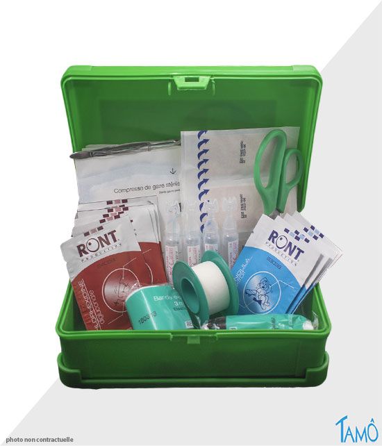 La trousse de premiers secours Essentiel pour 1 à 5 personnes.