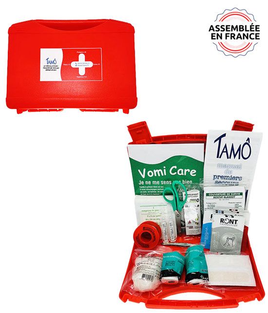 Trousse de secours pour véhicule avec éthylotest