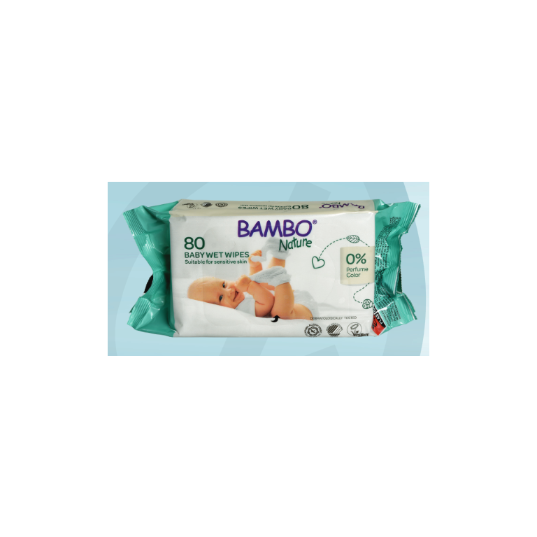 Image du produit : 80 Lingettes nettoyantes pour bébé