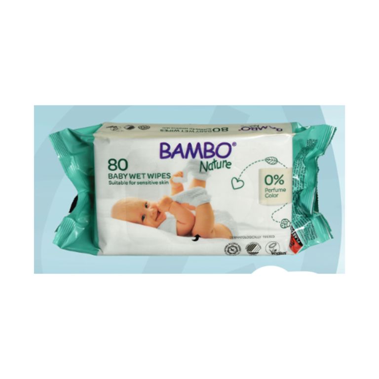 Image du produit : 80 Lingettes nettoyantes pour bébé