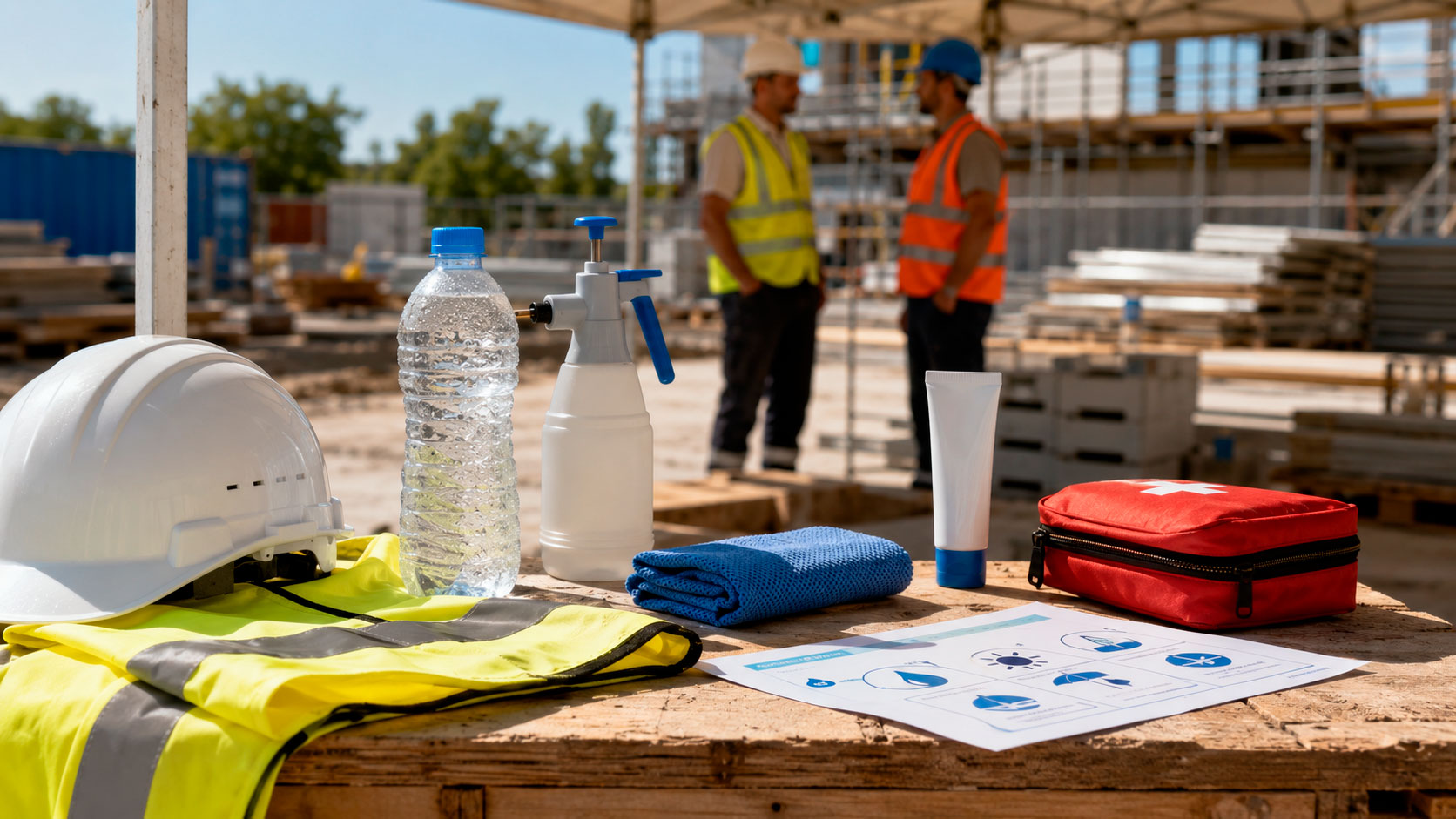 Canicule sur chantier : prévention, horaires et équipements à prévoir dans le BTP