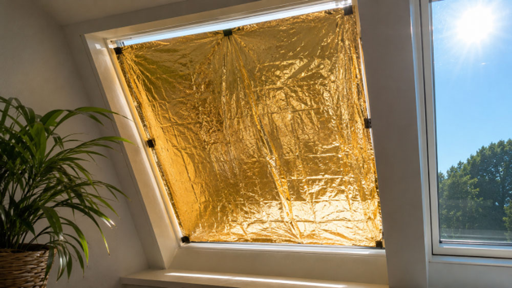 Couverture de survie sur fenêtre : bonne idée contre la chaleur ?