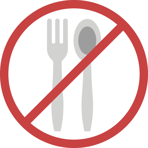 Signe de ne pas consommer de la nourriture ou de l'eau