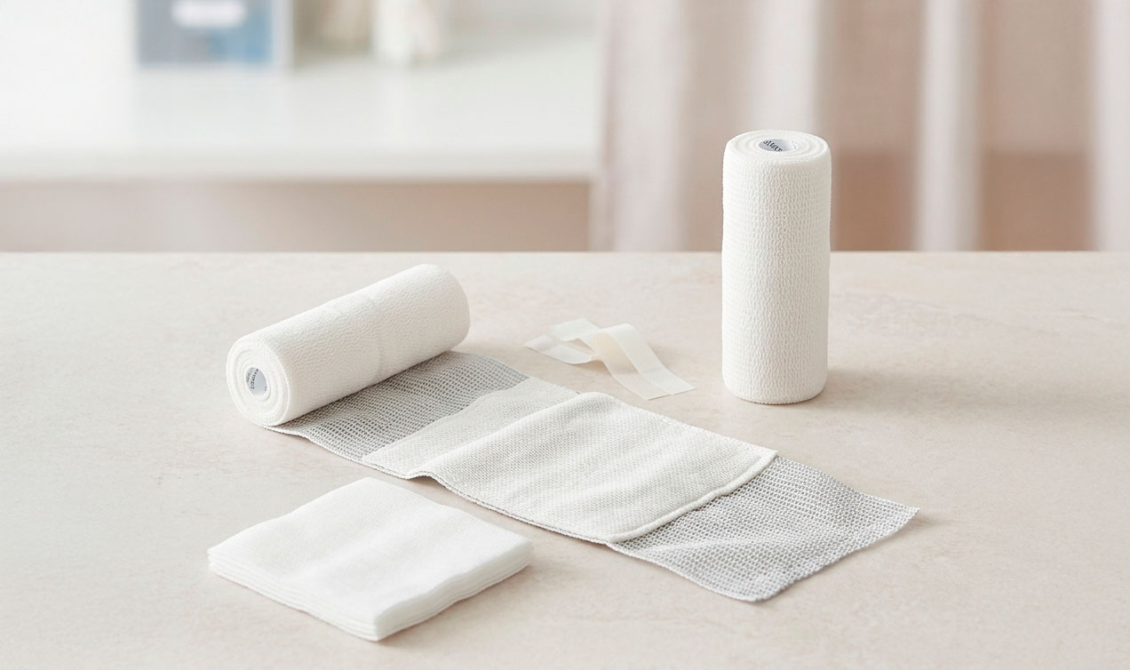 Pansement compressif utilisé pour maintenir une pression sur une plaie