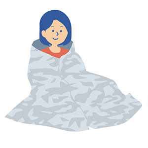 Sécurité pour mettre une couverture de survie