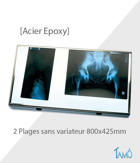 Negatoscope 2 plages acier epoxy sans variateur