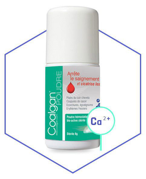 Poudre Coalgan anti saignement.