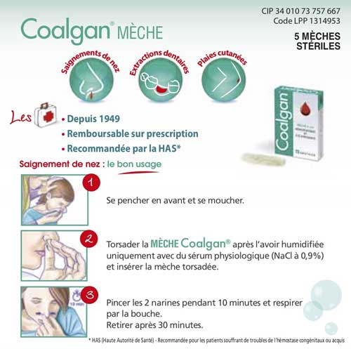 Fiche d'instruction pour les saignements de nez.