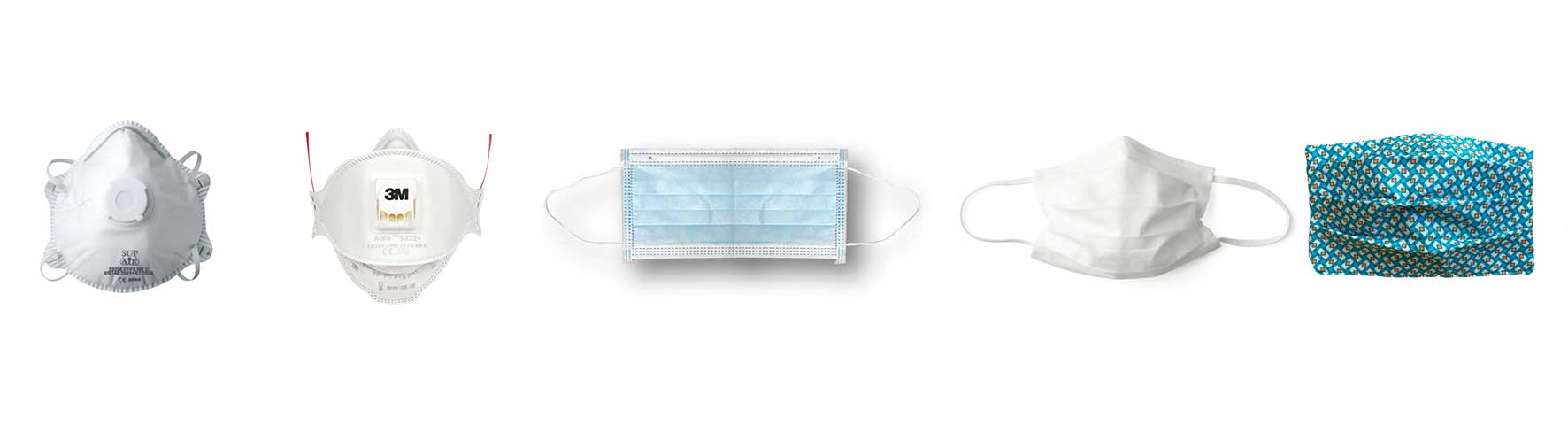 Les différents types de masques.