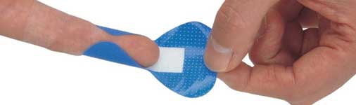 Pansements bleus en forme de papillon